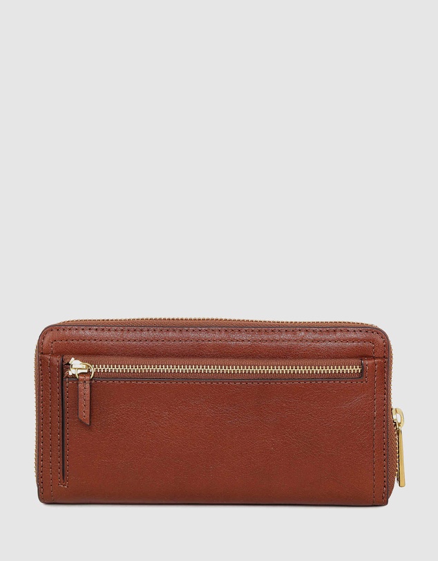 Fossil - Logan Brown Zip Clutch
