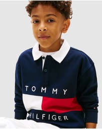 Tommy Hilfiger - Heritage Colour-Blocked Flag LS Polo Shirt - Kids