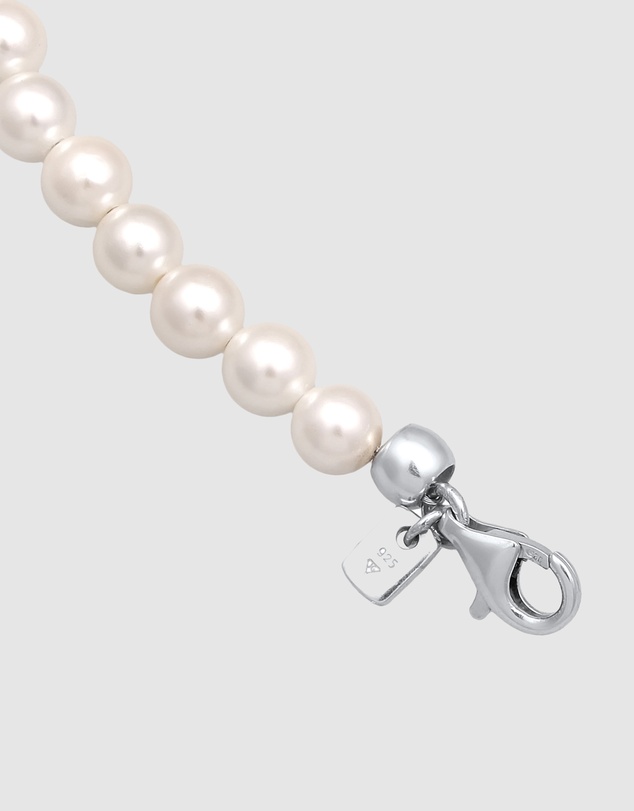 Kuzzoi - ICONIC EXCLUSIVE - Oval Link Chain Bracelet with Pearls in 925 Sterling Silver