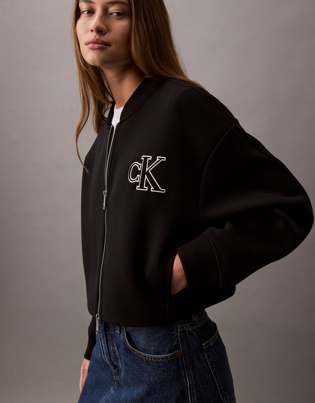 Calvin Klein Jeans - Smooth Cropped Relaxed Bomber Jacket
