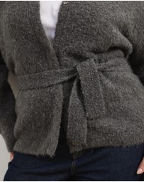 Atmos&Here Curvy - Jovie Boucle Knit Cardigan