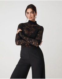 Forcast - Torin Lace Turtleneck Top