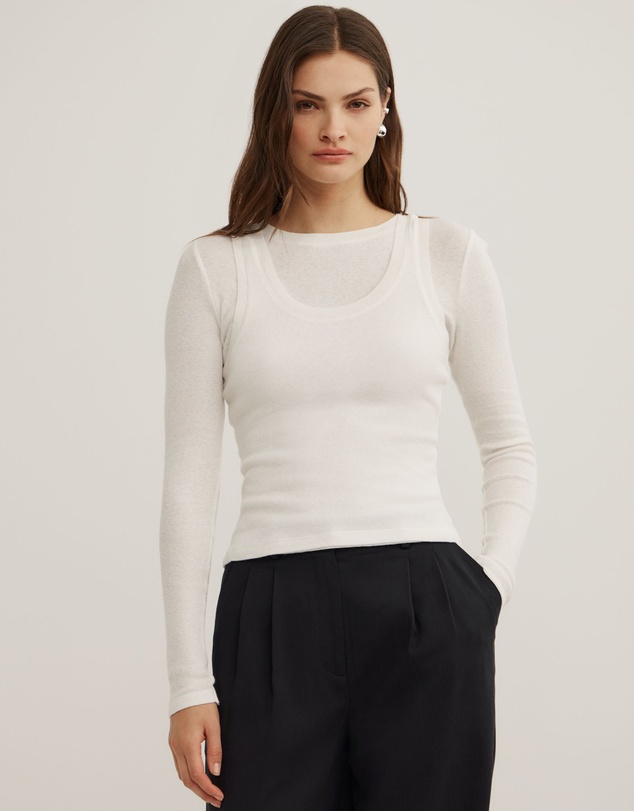 Witchery - Long Sleeve Overlay Top
