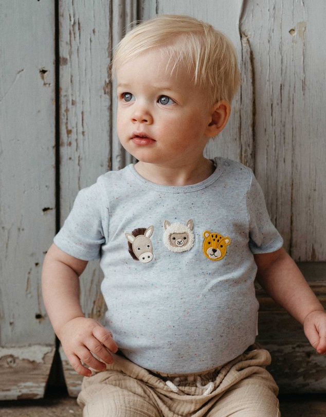 Purebaby - Appliqued Bodysuit -Kids-Babies