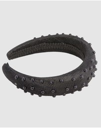 Max Alexander - Black Sinamay Racing Fascinator Headband
