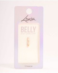 Lovisa - Gold Plated Titanium Curved Belly Ring