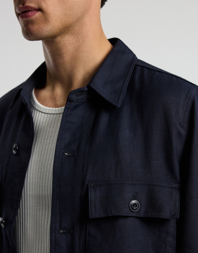 Calibre - Linen Blend Shirt Jacket Navy