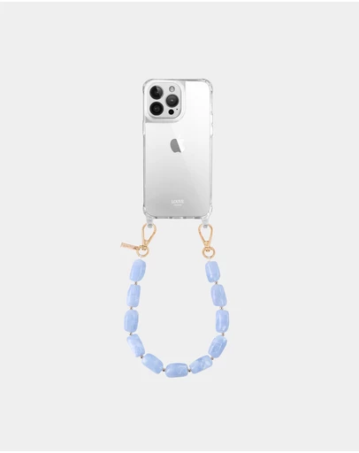 LOUVE COLLECTION - Clear Phone Case + Ocean Breeze Wristlet