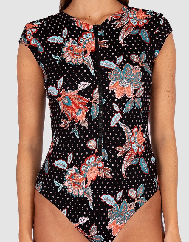Baku Swimwear - Spice Temple Zip Front Surfsuit Swimwear