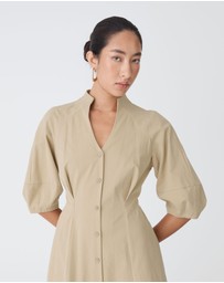 Forcast - Lyn Lantern Sleeve Shirt Dress
