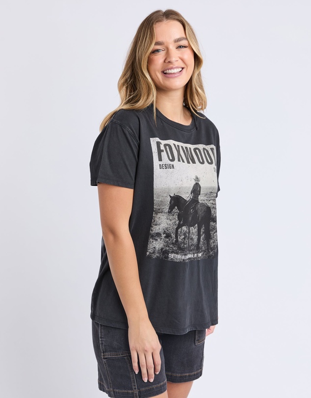 Foxwood - Rodeo Tee Washed Black
