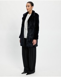 Lindsay Nicholas New York - Faux Fur Car Coat