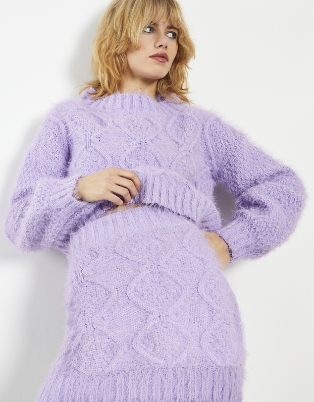 Glamorous - Front Cable Knit Mini Skirt