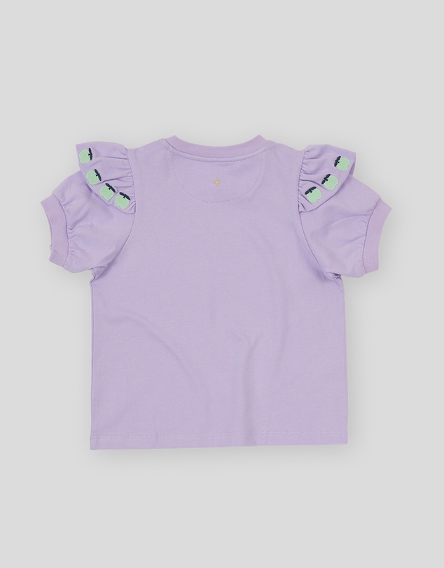 Goldie + Ace - Flounce Shoulder Apple Top - Babies-Kids