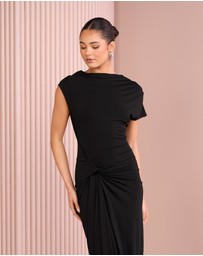 Azzurielle - Reynolds Boat Neck Maxi Dress