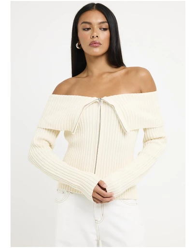 Subtitled - Paloma Zip Off Shoulder Top