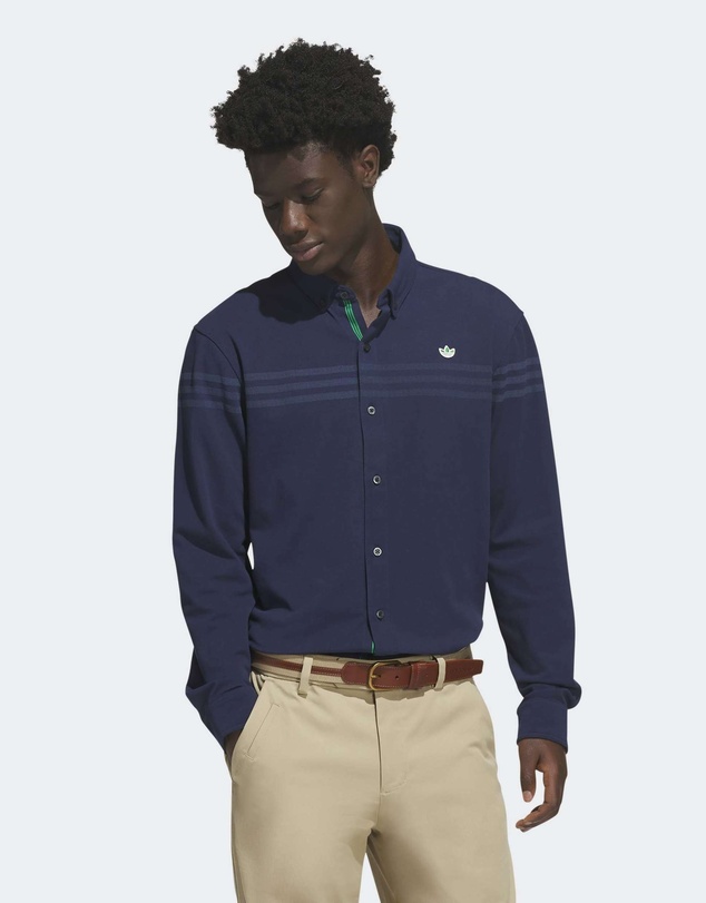 adidas Originals - Originals Twistknit Button Up Polo Shirt Mens