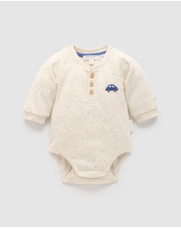 Purebaby - Thick Henley Bodysuit -Kids-Babies