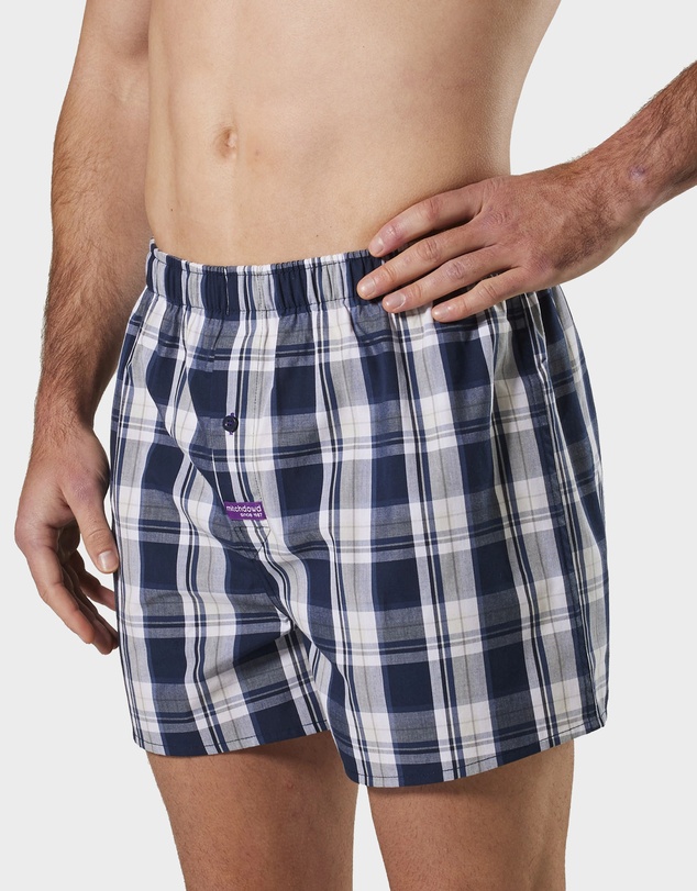 Mitch Dowd - Diamond Blue Cotton Boxer Shorts 3 Pack - Navy