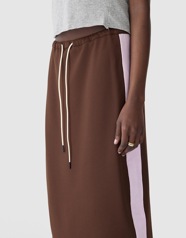 Bassike - Pique Stripe Detail Skirt