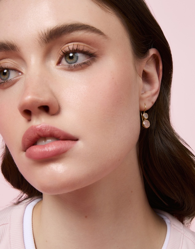 Bianc - Posy Earrings Rose Quartz