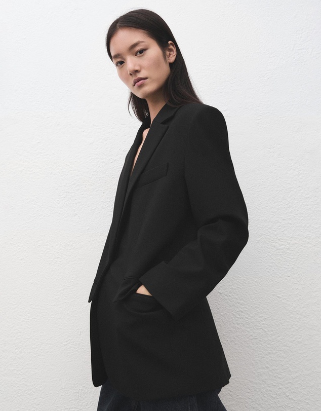 M.N.G - Straight Suit Jacket With Lapel Pockets