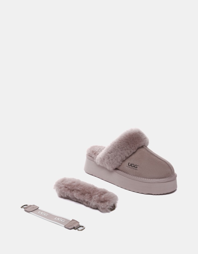 EVERAU - Australian Shepherd Ugg Musa Platform Cow Suede Upper House Shoes