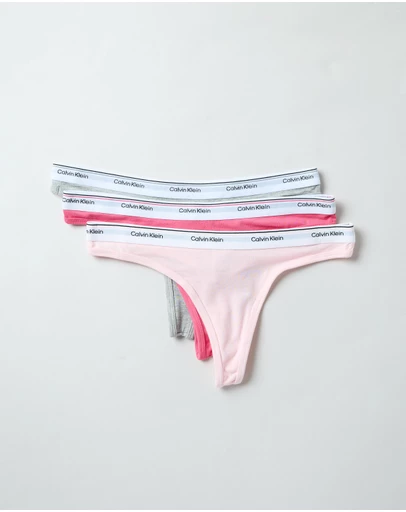 Calvin Klein - 3-Pack Cotton Modal Balance Thongs