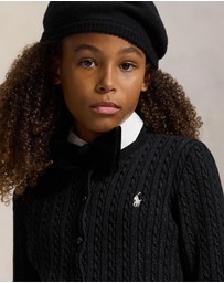 Polo Ralph Lauren - Metallic Mini-Cable Cardigan - ICONIC EXCLUSIVE - Teens