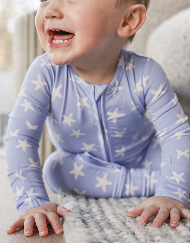 Kynd Baby - Essential Onesie in Star Fish Blue