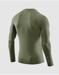 SKINS - SKINS Compression Men's Series-2 Gym Clothing Mens Long sleeve Top Khaki