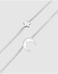 Elli Jewelry - Necklace Choker Layer Crescent Astro 925 Sterling Silver