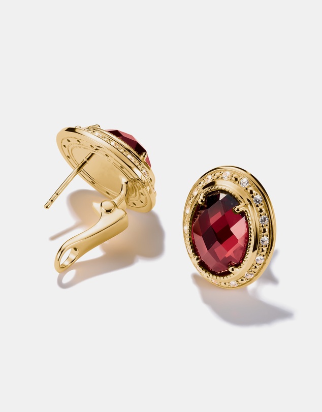 THOMAS SABO - THOMAS SABO Clip Earrings with Red Stones