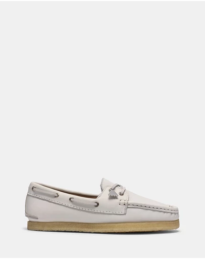 Clarks - Godney Boat (W) White