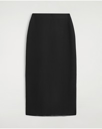 COS - Sheer-Detail Knitted Midi Skirt