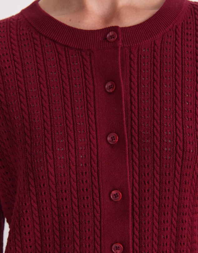 Sportscraft - Elka Cable Pointelle Cardigan
