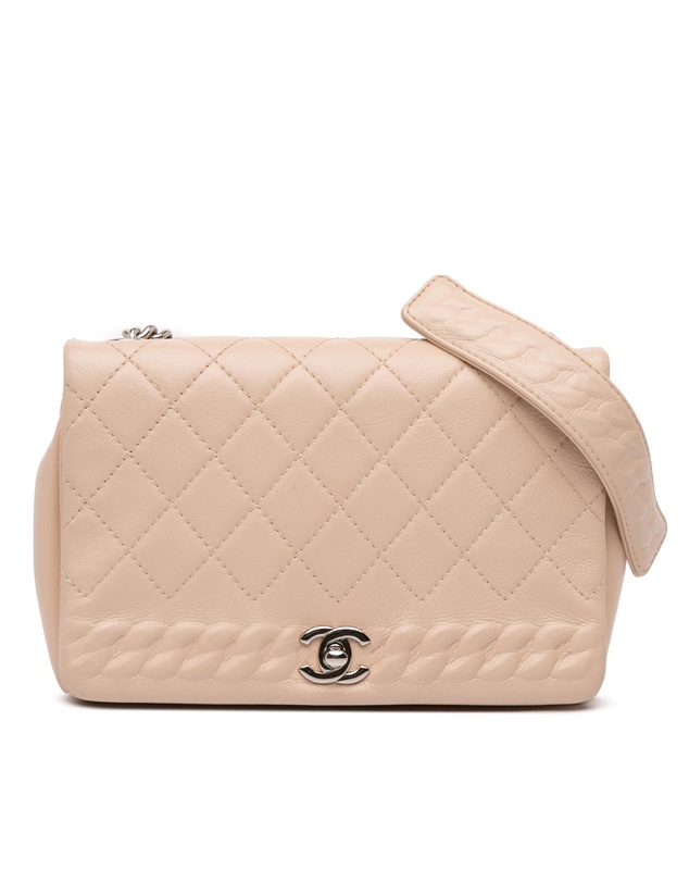 Pre-Loved by Azura Reborn - Pre-Loved Quilted Calfskin Chain Embossed Flap