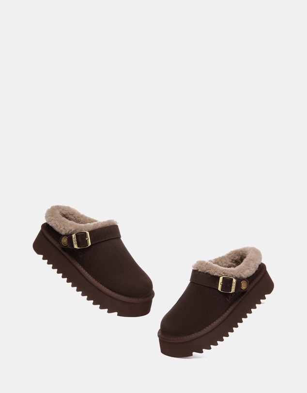 EVERAU - Australian Shepherd Ugg Pulsey Platform Cow Suede Upper House Shoes