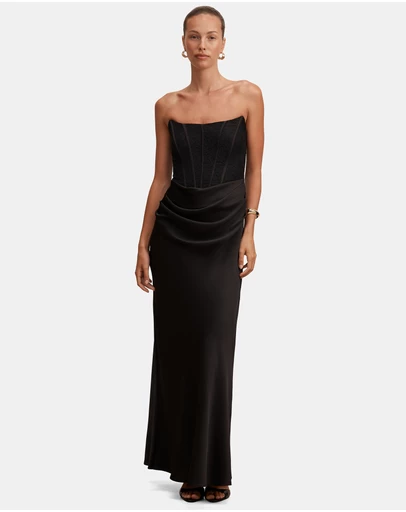 Forever New - Ivy Lace Corset Drape Maxi Dress