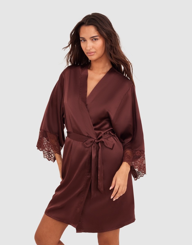 Bras N Things - Imogen Short Wrap - Dark Brown