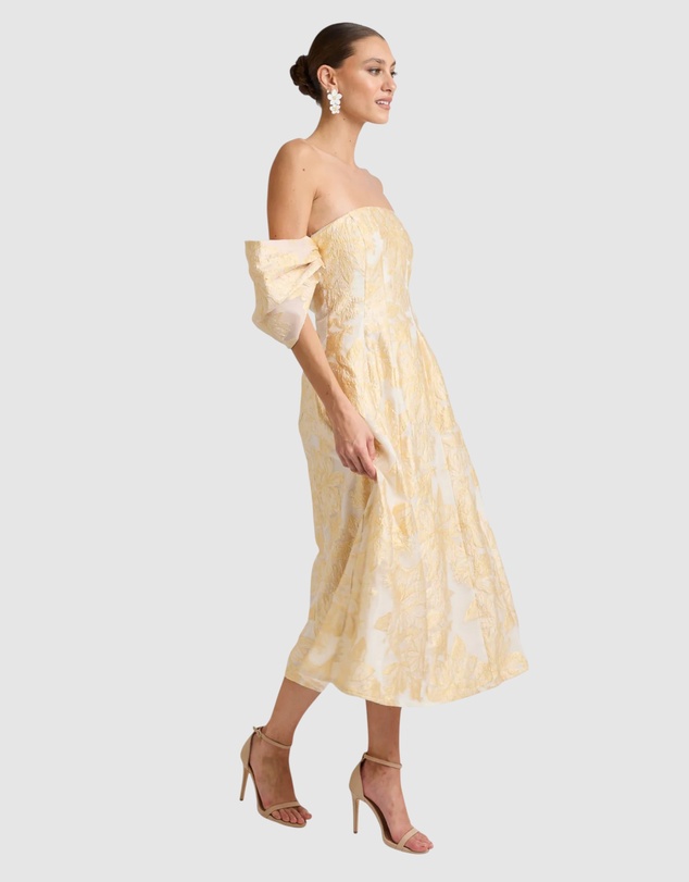 Romance by Honey and Beau - Seanna Off Shoulder Midi Dress