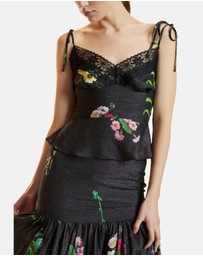 Cynthia Rowley - Lace Metallic Cami Top