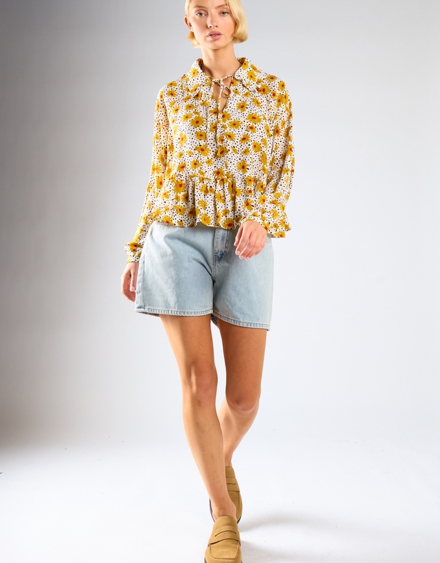 Glamorous - Long Puff Sleeve-Top