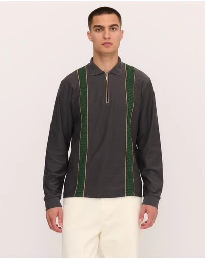 Palmes - Lace LS Zip Polo