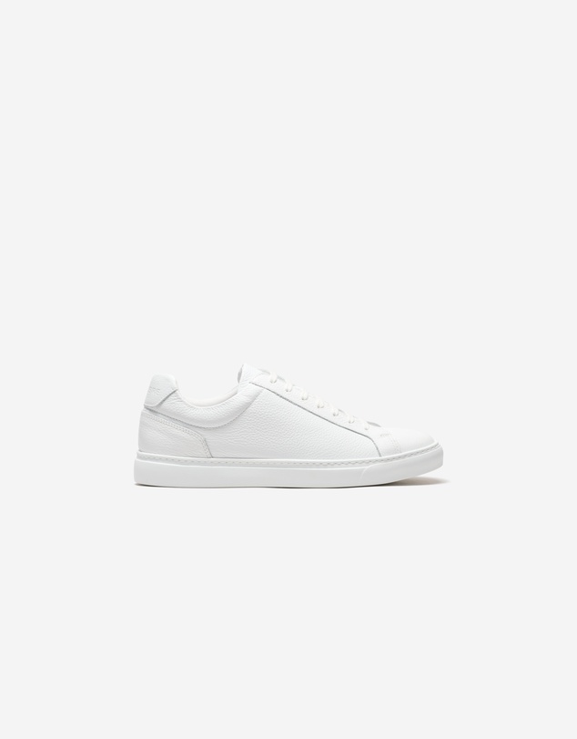 Calibre - Classic Textured Leather Sneaker White