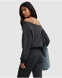 Cotton On - Relaxed Off Shoulder Sweatshirt