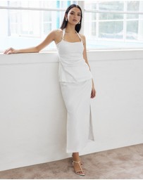Lover - Tianah Tuck Detail Midi Skirt