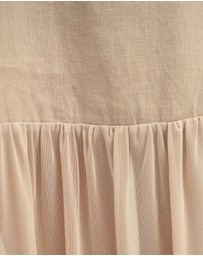 Oxford - Kristel Linen And Mesh Dress