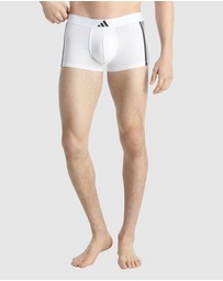 adidas Sportswear - 2 Pack Active Flex Cotton 3 Stripes Low Rise Trunk Underwear