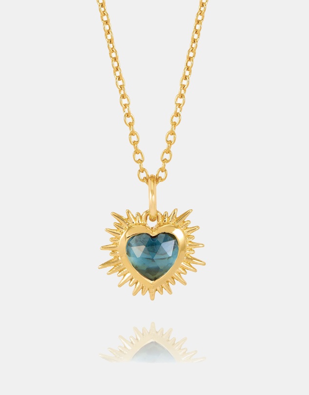 Rachel Jackson - Electric Love December Birthstone Heart Necklace